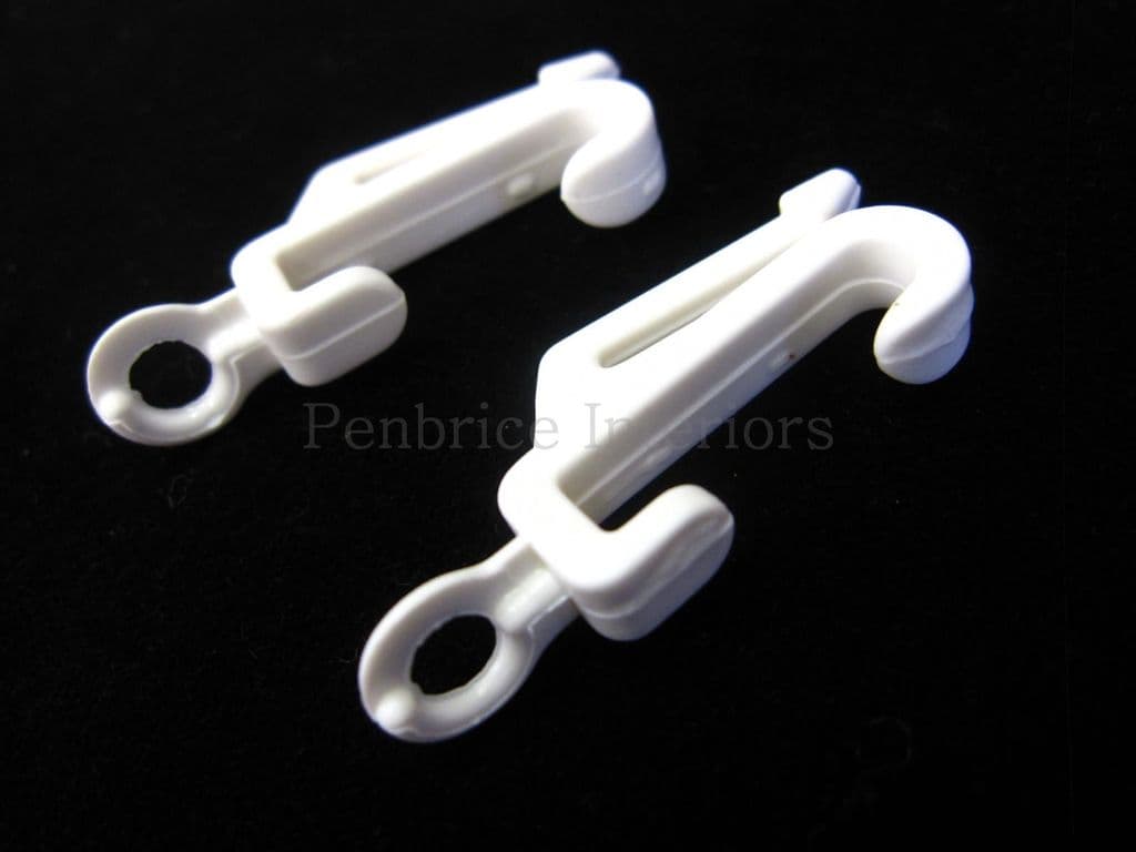 30 HARRISON WHITE SILVER DRAPE CURTAIN TRACK GLIDERS